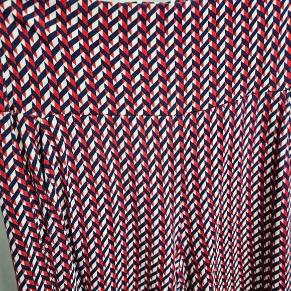 CAbi Red and Blue Kelly Geometric Print Wide Leg Jersey Knit Pant Size Small - Picture 3 of 12